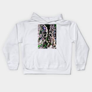 Abstract acrylic pouring art Kids Hoodie